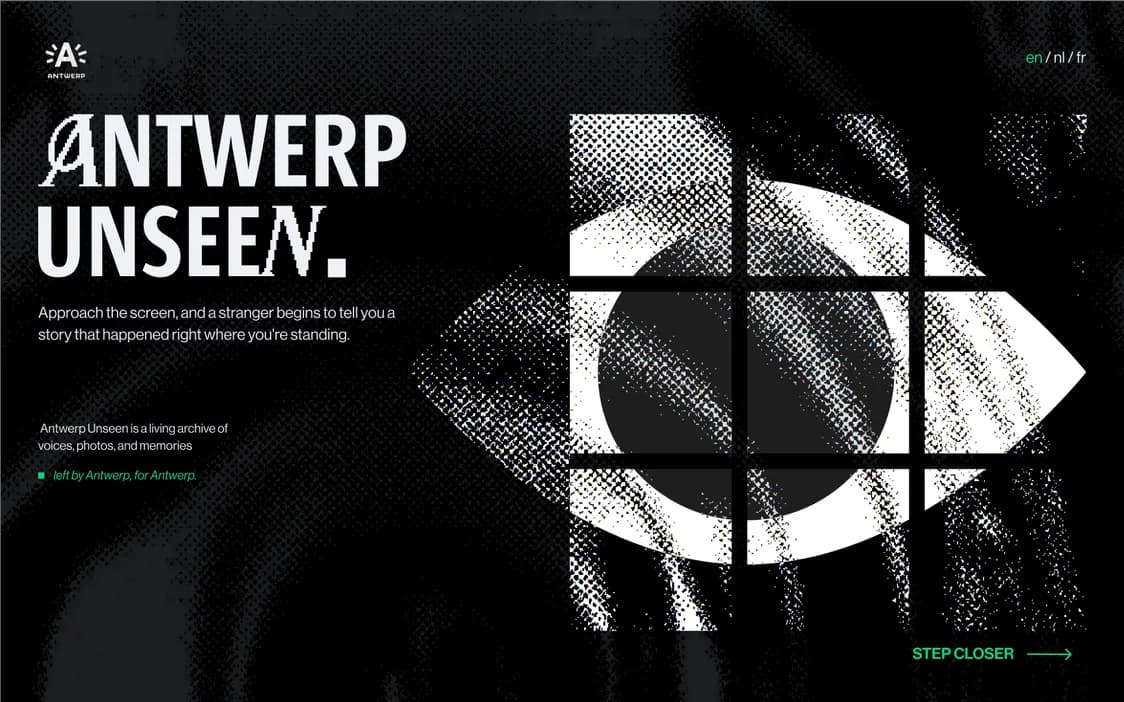 Antwerp Unseen website landing