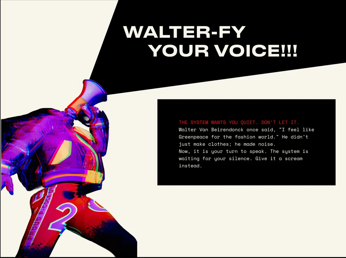 Walter Van Beirendonck: Walter-fy your voice