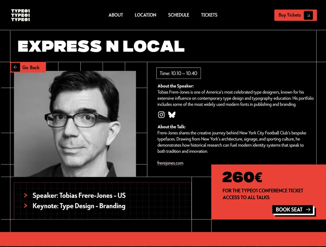 TYPE01 speaker page: Express n Local